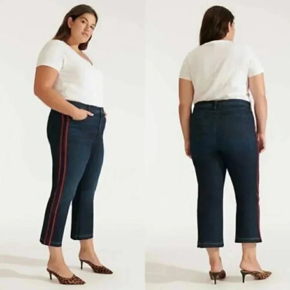 Veronica Beard Women's Size 20 US Carolyn Baby Boot Cropped High-Rise Jeans
